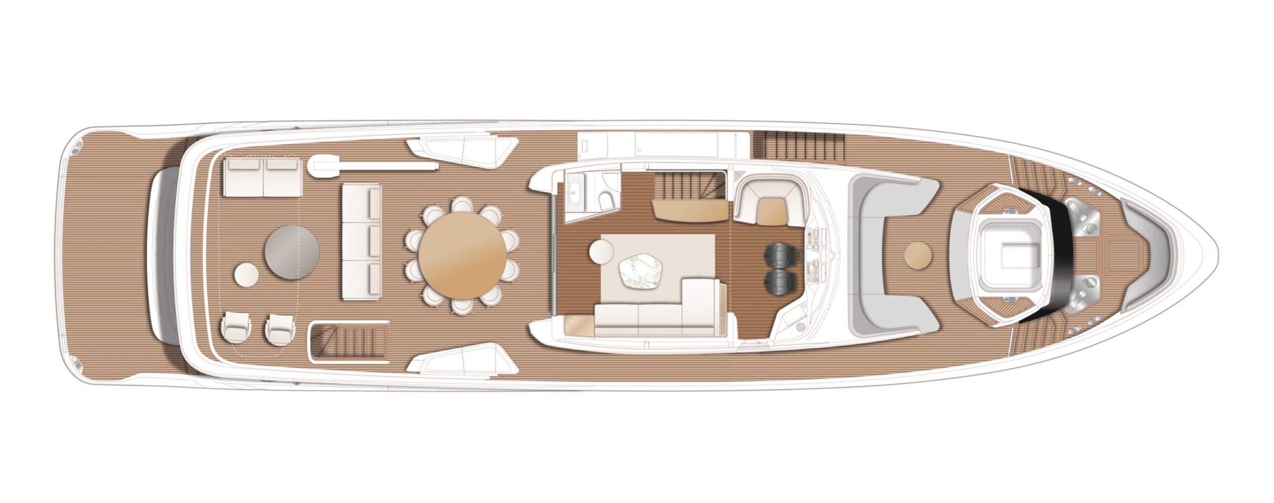 Flybridge Deck Layout (Optional)